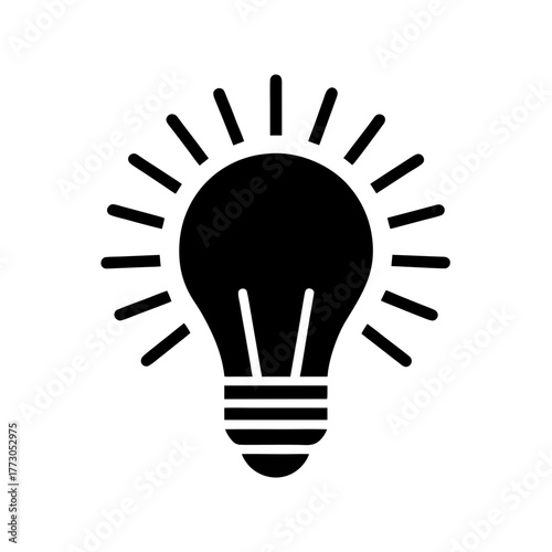 Innovative Abstract Light Bulb Icon Idea Creativity Inspiration Energy Design