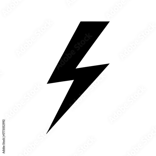 Dynamic Abstract Lightning Bolt Icon Power Energy Thunderstorm Weather Design