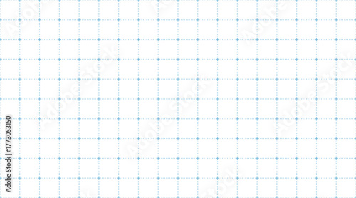 White background with dotted grid pattern. Vector graph paper illustration as template for math exercises, architectural plans, technical design and educational layouts
