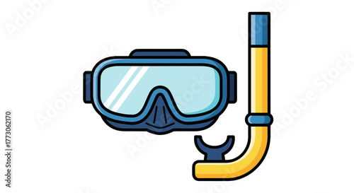 Dive into adventure! Snorkel mask and breathing tube icon beckon to explore the underwater world with pristine clarity.