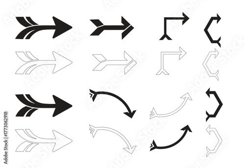 arrows icons vector illustration
