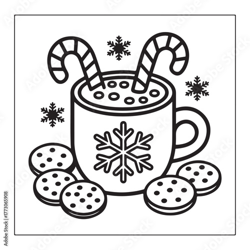 cute candle with holly bold & easy cute christmas coloring page, Whimsical Gingerbread House Coloring Pages for Kids & Adults, Christmas Coloring Pages, bold & easy cozy winter coloring book pages,