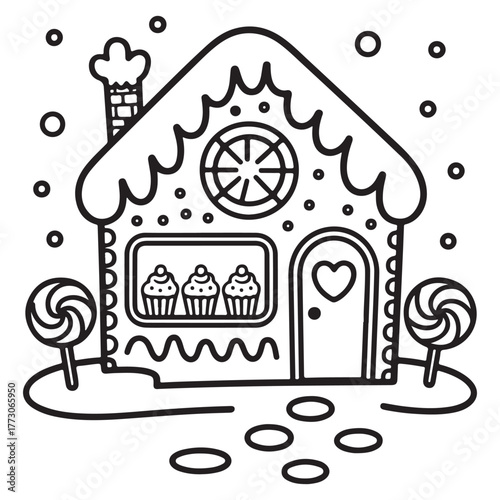 cute candle with holly bold & easy cute christmas coloring page, Whimsical Gingerbread House Coloring Pages for Kids & Adults, Christmas Coloring Pages, bold & easy cozy winter coloring book pages,