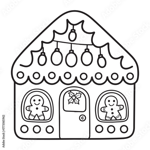 cute candle with holly bold & easy cute christmas coloring page, Whimsical Gingerbread House Coloring Pages for Kids & Adults, Christmas Coloring Pages, bold & easy cozy winter coloring book pages,