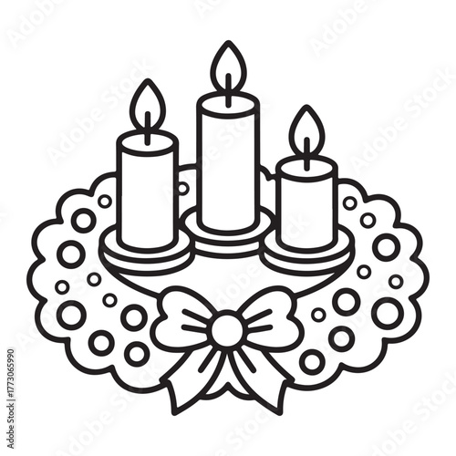 cute candle with holly bold & easy cute christmas coloring page, Whimsical Gingerbread House Coloring Pages for Kids & Adults, Christmas Coloring Pages, bold & easy cozy winter coloring book pages,