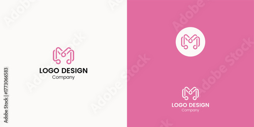 Modern Abstract Colorful Letter M Logo Design Concept for Branding
