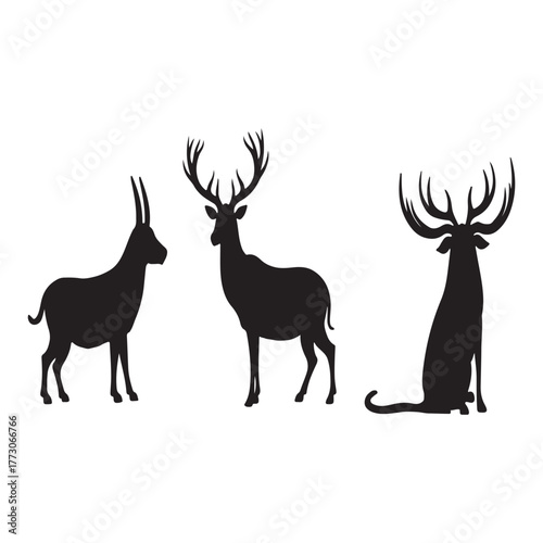 deer silhouette vector