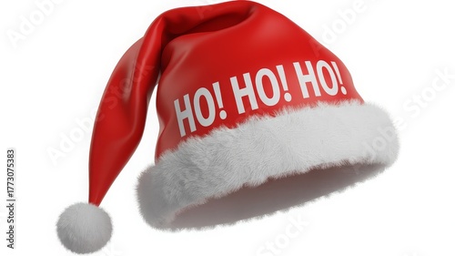 A festive red Santa hat with 