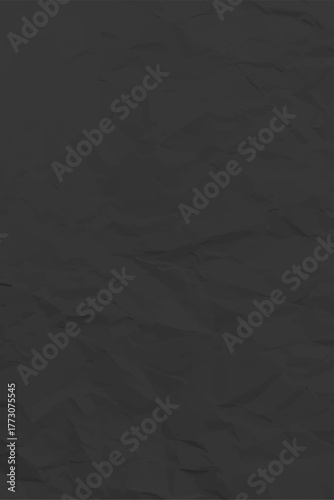 Black clean crumpled paper