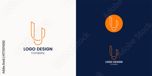 Modern Abstract Colorful Letter U Logo Design Concept for Branding