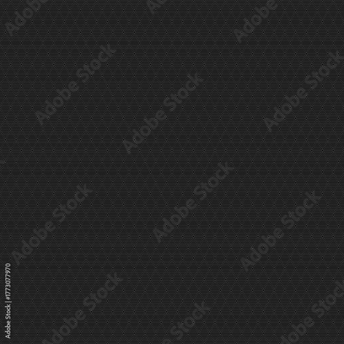 White strokes outline on black background. Seamless surface pattern design with linear ornament. Broken lines motif. Striped diamonds wallpaper. Digital paper with mini dashed stripes. Vector print.
