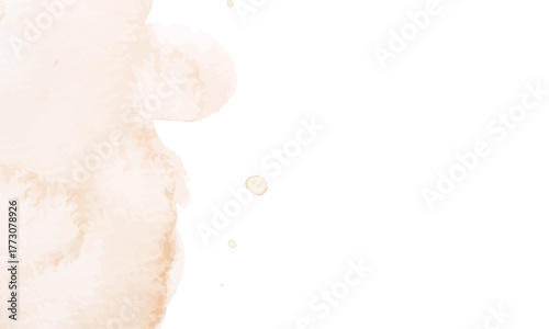 Illustration vector graphic of abstract watercolor splatter with soft ink bleed effect on a minimalist cream background. Perfect for elegant design, invitations, presentations, or abstract art project