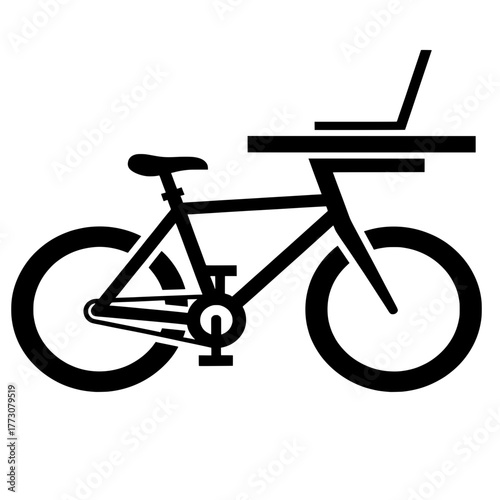 Active Workstation Vector Icon of Bicycle Desk
