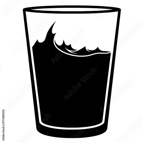 Emotional Regulation Vector Icon of Inner Calm in Glass
