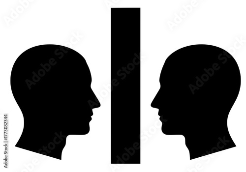 Communication Barrier and Workplace Cynicism Vector Icon
