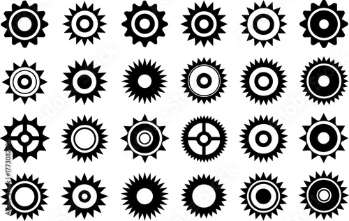 Graphic Collection of Simple Flower and Blossom Silhouette Icons