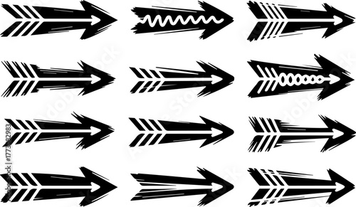 Set of twenty simple black flower icons and floral symbols