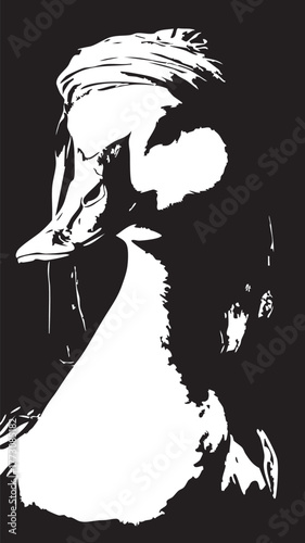 Funny Ghost Friday Vector — Black and White Cartoon Illustration with “Holey Sheet It’s Friday” Text and Dripping Character Style