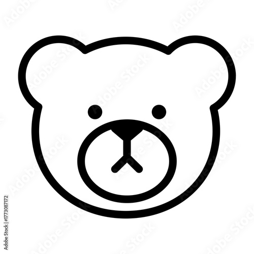 동물 얼굴 아웃라인 아이콘 곰