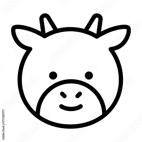 동물 얼굴 아웃라인 아이콘 소