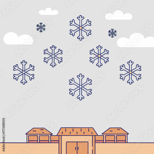 vector illustration of a winter landscape