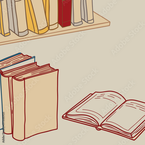 vector illustration of books