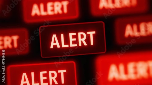 A close-up image of bright red alert signs, conveying urgency and attention. Perfect for emergency and notification themes.