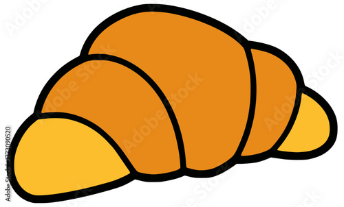 Croissant flat illustration