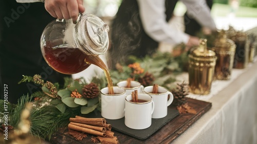 Christmas market food stands glowing at night filled with festive visitors.