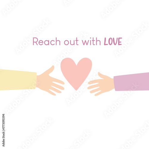 Two hand holding a heart, representing love, care, and connection. Minimal flat style with clean lines and soft colors, suitable for Valentine’s cards, relationship concepts, and friendship posters.