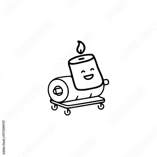 Cartoon battery powered vehicle illustration for energy solutions and creative designs vector stock image