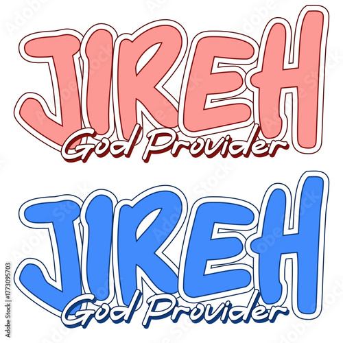 Jireh God Provider Typography — Christian Faith Quote Vector Design for Apparel and Wall Art