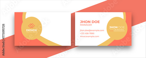 Abstract Circle Path Business Card Design