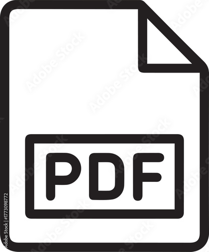 document file icon vector outline document symbol label for download