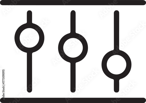 settings vertical sliders icon control knobs interface ui adjustment panel