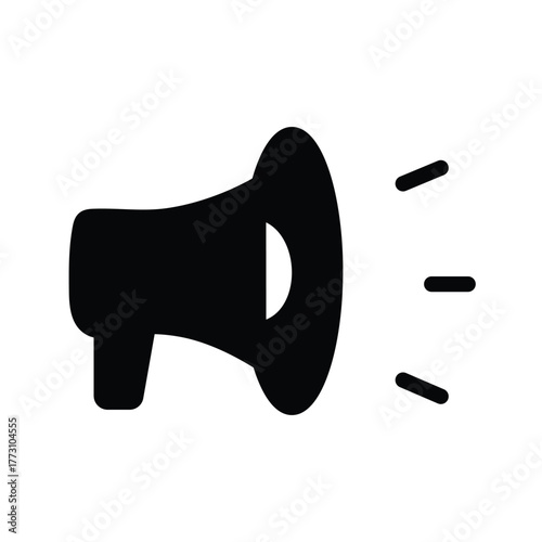 Megaphone Icon – Loudspeaker Symbol for Announcement, Marketing, and Communication Concepts