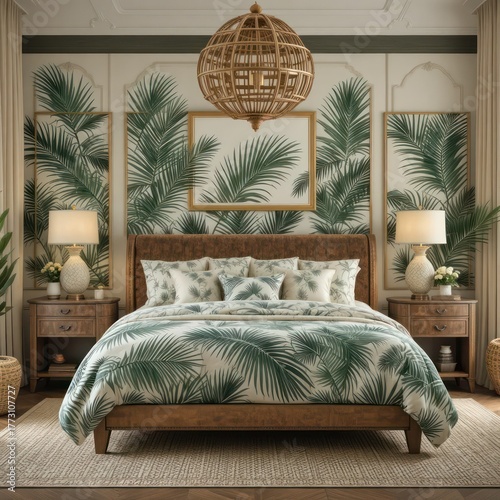Bedroom With Window View And Wooden Furniture Under Soft Natural Lighting