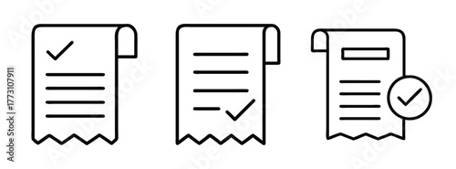 Check list icon vector illustration of completed tasks on paper receipt checklist design