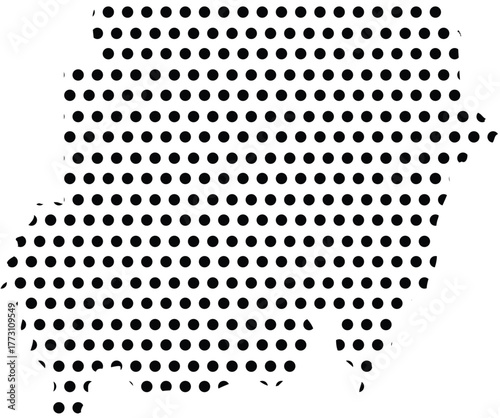 Dotted Map of Sudan