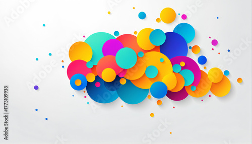 abstract composition of col...