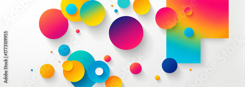 colorful abstract banner wi...