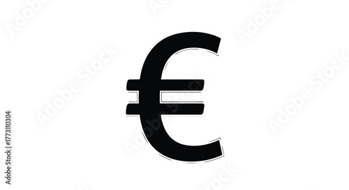 Bold euro symbol representing financial strength and European currency
