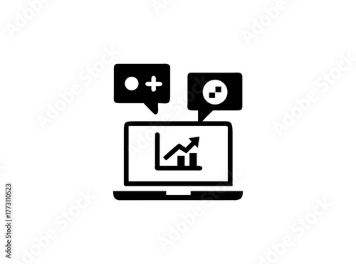 video game icon on square internet button