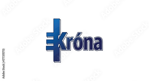 Modern abstract symbol with text for a logo or brand identity