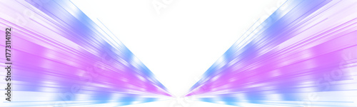 Cyberpunk light trails in motion or slow shutter effect. Database fast data transfer acceleration.Vector PNG. Image of speed motion on the road.	