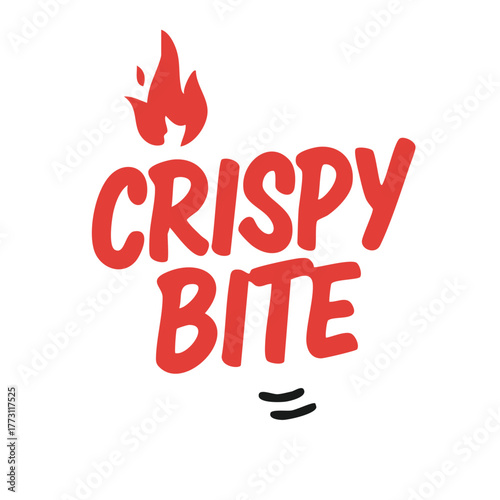 Bold “Crispy Bite” typography with expressive accents. Perfect for fried food branding, crunchy snacks, fast food packaging, and restaurant marketing.