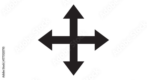 Free Download Fourway directional arrow symbol, isolated on transparent background - GFXLoad