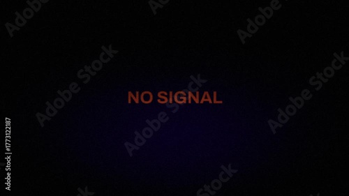 No signal on old tv, lost signal analog television, noise no signal animation screen. Video Looping 4K