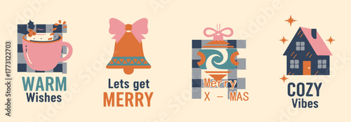 Warm Winter Wishes, Cozy Vibes, and Merry Christmas Graphic Bundle