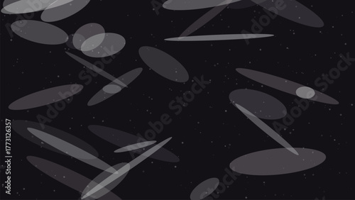 Abstract dark background with scattered elliptical shapes